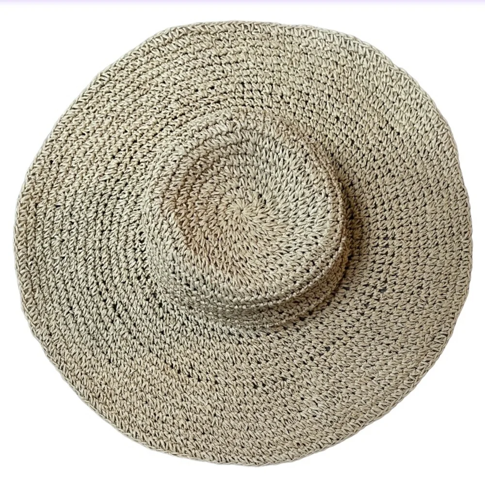 Sun Hats 4 Pc Set Wide Brim Summer Beach Straw Derby Fedora Natural Black Womens